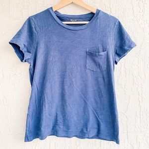 Madewell navy tee with pocket